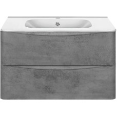 Тумба с раковиной бетон 79,4 см Vincea Paola VMC-2P800BT + VCB-2VP800W