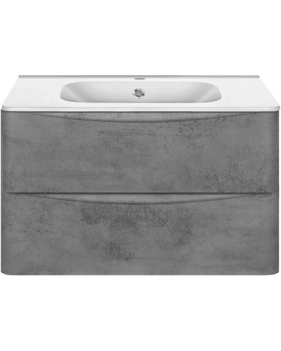 Тумба с раковиной бетон 79,4 см Vincea Paola VMC-2P800BT + VCB-2VP800W