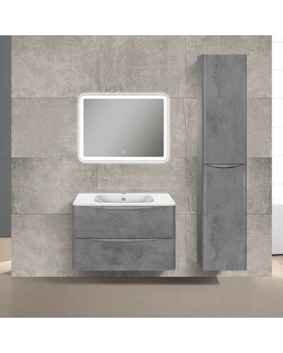 Тумба с раковиной бетон 79,4 см Vincea Paola VMC-2P800BT + VCB-2VP800W
