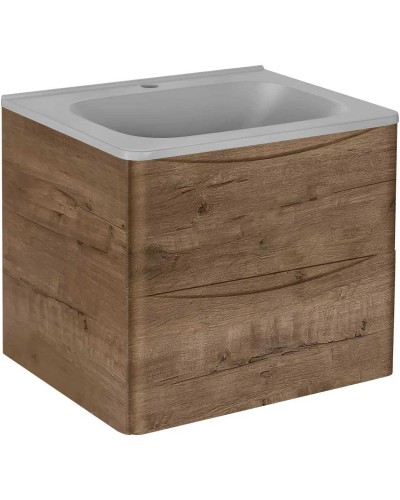 Тумба с раковиной дуб винтаж 59,4 см Vincea Paola VMC-2P600VO + VCB-2VP600G