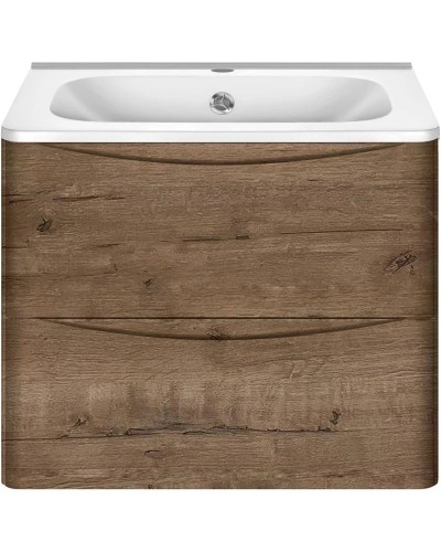 Тумба с раковиной дуб винтаж 59,4 см Vincea Paola VMC-2P600VO + VCB-2VP600W