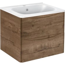 Тумба с раковиной дуб винтаж 59,4 см Vincea Paola VMC-2P600VO + VCB-2VP600W