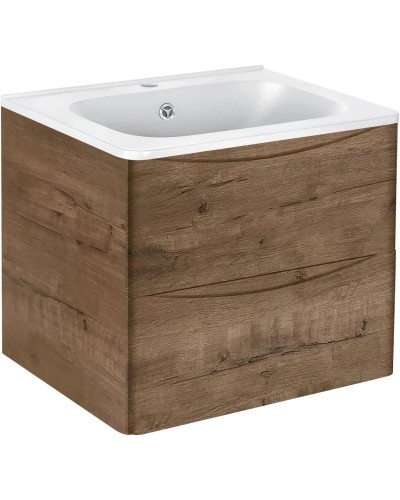 Тумба с раковиной дуб винтаж 59,4 см Vincea Paola VMC-2P600VO + VCB-2VP600W