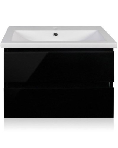 Тумба под раковину Style Line Даймонд 80 Люкс Plus подвесная Белый глянец