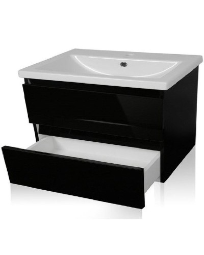 Тумба под раковину Style Line Даймонд 80 Люкс Plus подвесная Белый глянец