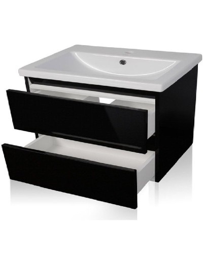 Тумба под раковину Style Line Даймонд 80 Люкс Plus подвесная Белый глянец