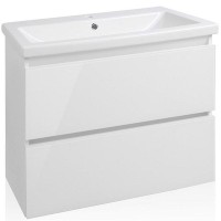 Тумба под раковину Style Line Даймонд 70 Люкс Plus подвесная Белый глянец