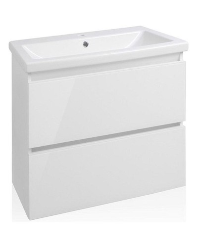 Тумба под раковину Style Line Даймонд 60 Люкс Plus подвесная Белый глянец