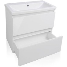 Тумба под раковину Style Line Даймонд 60 Люкс Plus подвесная Белый глянец