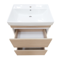 Слим - 50 тумба напольная (ЛДСП/2 ящ.) / раковина