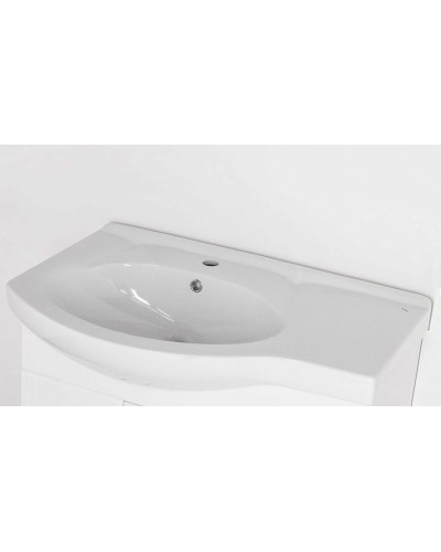 Тумба под раковину Style Line Жасмин 82 R ЛС-00000527 с бельевой корзиной Белая