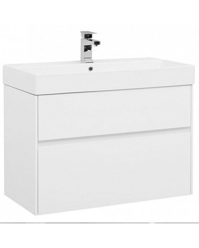 Тумба под раковину Aquanet Бруклин 85 подвесная Белая 203960