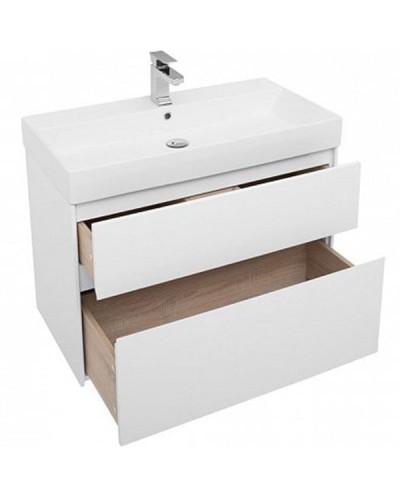 Тумба под раковину Aquanet Бруклин 85 подвесная Белая 203960