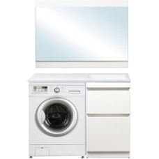 Тумба под раковину Style Line Даллас 115 Люкс Plus Белая глянцевая