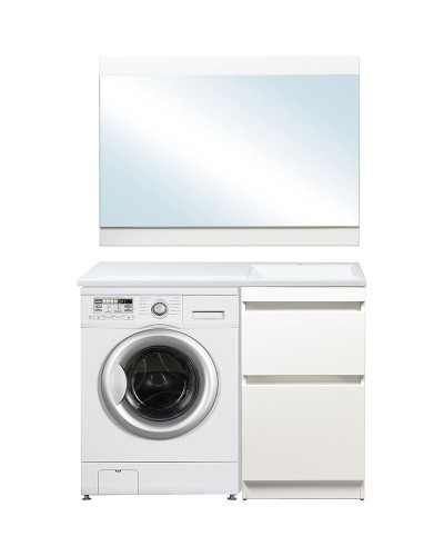 Тумба под раковину Style Line Даллас 115 Люкс Plus Белая глянцевая