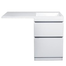 Тумба под раковину Style Line Даллас 115 Люкс Plus Белая глянцевая