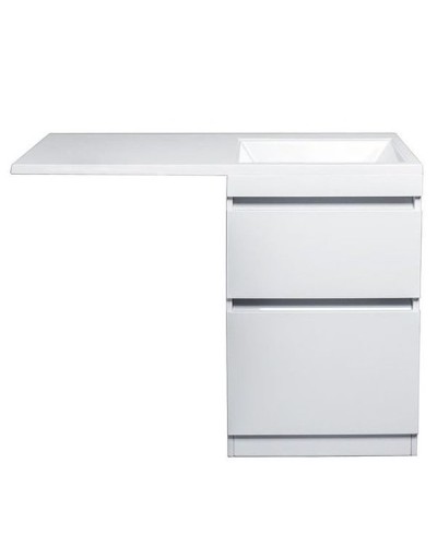 Тумба под раковину Style Line Даллас 115 Люкс Plus Белая глянцевая
