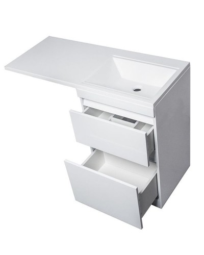 Тумба под раковину Style Line Даллас 115 Люкс Plus Белая глянцевая