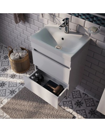 Тумба с раковиной белый матовый 50 см IDDIS Zodiac ZOD5CB0i95K