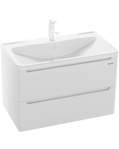 Тумба с раковиной белый глянец 79,7 см Grossman Адель 108003 + 4627173210249