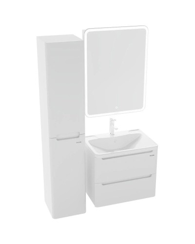 Тумба с раковиной белый глянец 60 см Grossman Адель 106006 + 4627173210225