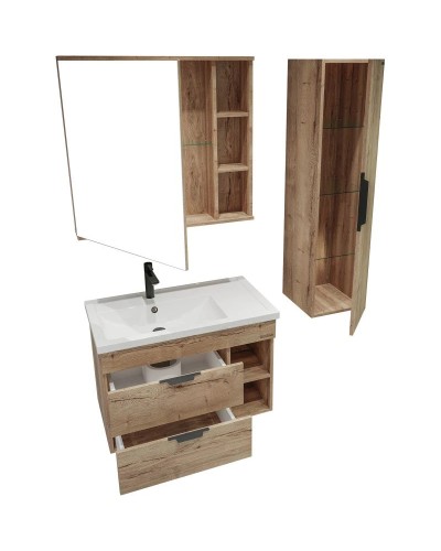 Тумба с раковиной дуб галифакс 81 см Grossman Форта 108004 + 30469