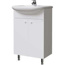 Тумба с раковиной белый глянец 51 см Grossman Крит-Эко 105005 + 659