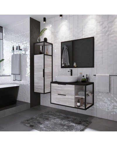 Тумба с раковиной шанико/черный 90 см Grossman Лофт 109002 + GR-3015