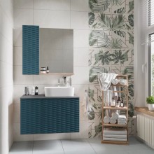 Тумба с раковиной дуб веллингтон/бриз матовый 80 см Grossman Альба 108012 + GR-3016