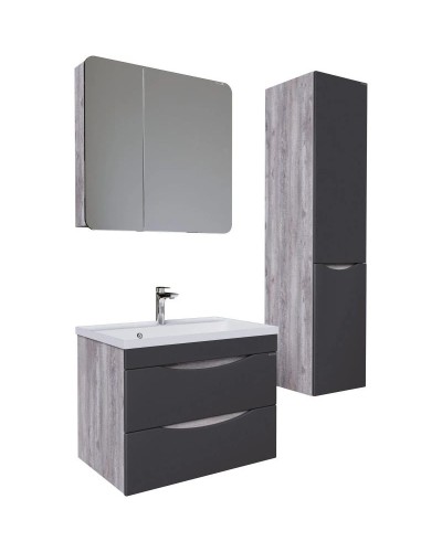 Тумба с раковиной бетон пайн/графит матовый 80,2 см Grossman Талис 108013 + 4627173210188