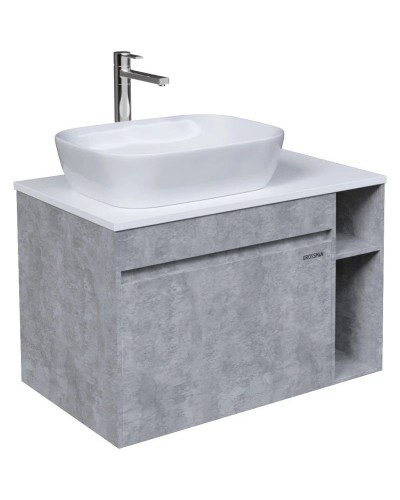 Тумба с раковиной бетон 80 см Grossman Фалькон 108005 + GR-3020
