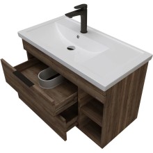 Тумба с раковиной темный дуб 81 см Grossman Форта 1080042 + 30469