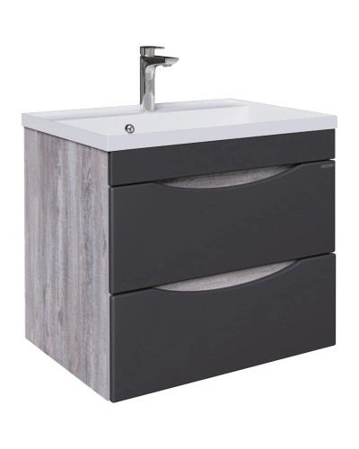 Тумба с раковиной бетон пайн/графит матовый 60,3 см Grossman Талис 106008 + 4627173210164