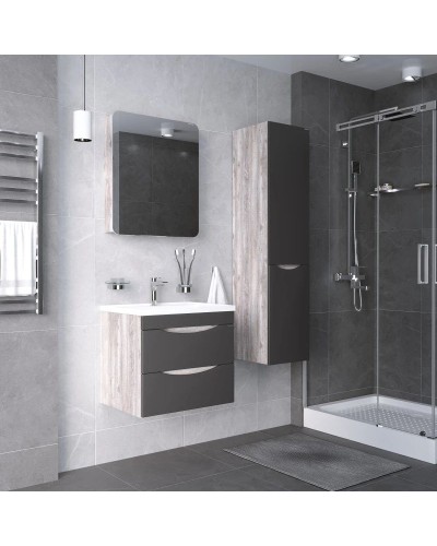 Тумба с раковиной бетон пайн/графит матовый 60,3 см Grossman Талис 106008 + 4627173210164