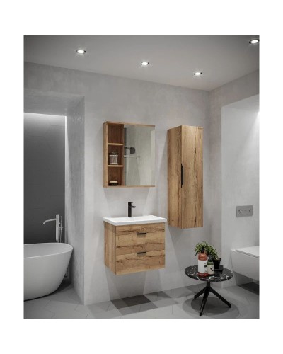 Тумба с раковиной дуб галифакс 61 см Grossman Форта 106005 + 16413