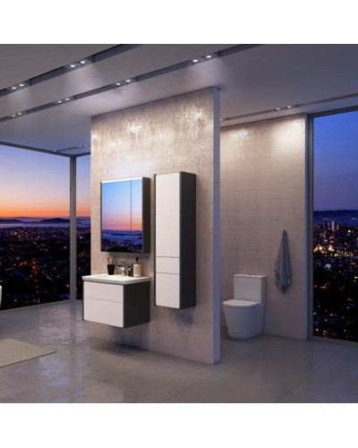 Тумба под раковину Roca Ronda 60 ZRU9302963 подвесная Белый глянец Антрацит