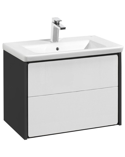 Тумба под раковину Roca Ronda 60 ZRU9302963 подвесная Белый глянец Антрацит