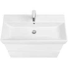 Тумба с раковиной белый глянец 80 см Roca Oleta A857640806 + 3274C500Y