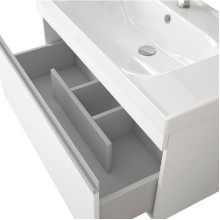 Тумба под раковину Dreja Grace 60 99.0909 подвесная Белый глянец