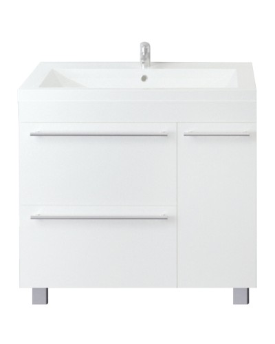 Тумба под раковину 1MarKa Соната 90Н Белая глянцевая