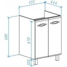 Тумба с раковиной белый глянец 60 см Bellezza Джела 4639809240018 + 4620000148562