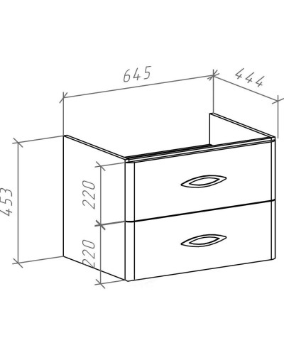 Тумба с раковиной белый глянец 70 см Bellezza Джела 4639811670018 + 4620000148555