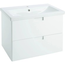 Тумба с раковиной белый глянец 89,5 см Bellezza Пегас 4630415270017 + 5902115715303