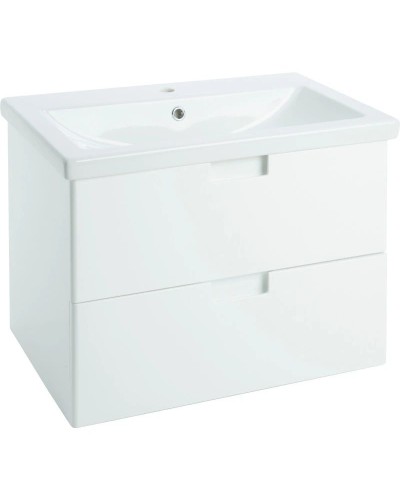 Тумба с раковиной белый глянец 89,5 см Bellezza Пегас 4630415270017 + 5902115715303