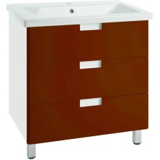 Тумба с раковиной красный глянец/белый глянец 89,5 см Bellezza Пегас 4630415140037 + 5902115715303