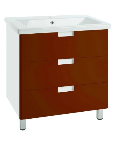 Тумба с раковиной красный глянец/белый глянец 89,5 см Bellezza Пегас 4630415140037 + 5902115715303