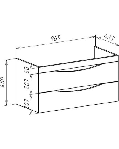 Тумба с раковиной орех 100,5 см Bellezza Санриса 4630117270438 + 4660018641259