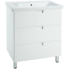 Тумба с раковиной белый глянец 60 см Bellezza Пегас 4630409140012 + 4690311045409