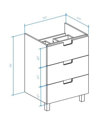 Тумба с раковиной белый глянец 60 см Bellezza Пегас 4630409140012 + 4690311045409