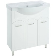 Тумба с раковиной белый глянец 79,5 см Bellezza Амелия 4630313000013 + 4690311008985